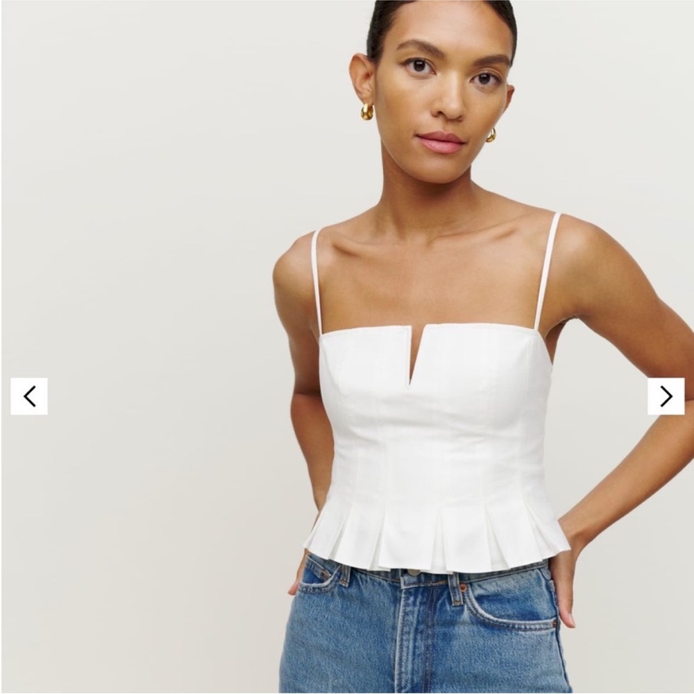 Reformation Shia Top in White